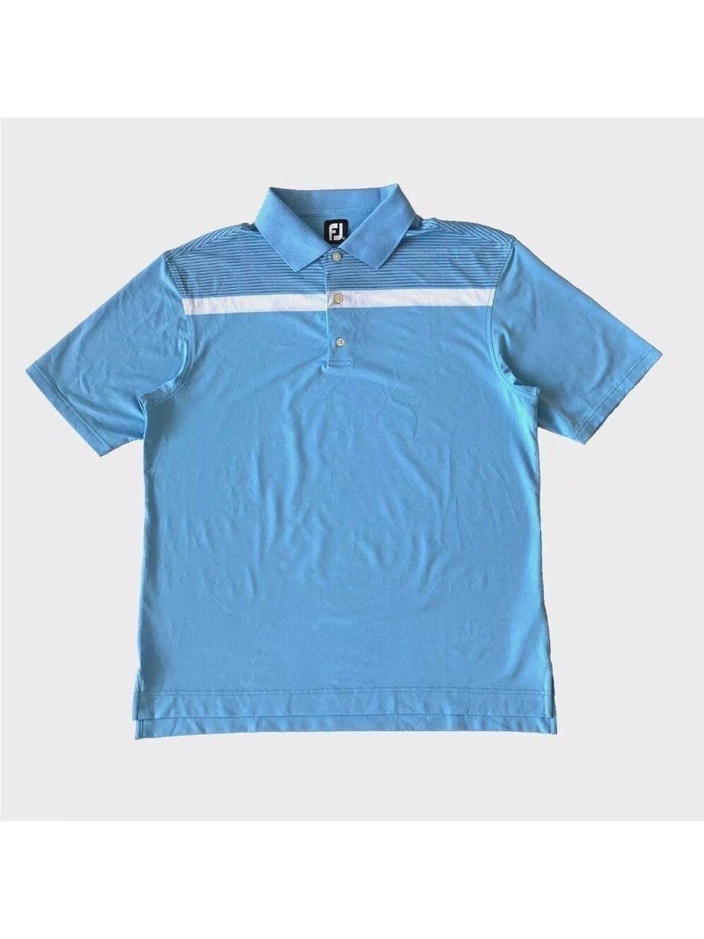 FootJoy FJ Performance Golf Polo Shirt Mens XL Blue Short Sleeve - Picture 2 of 8